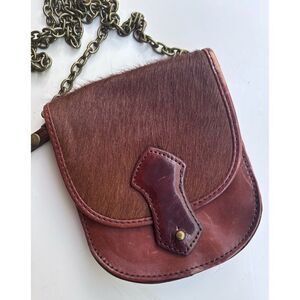 Vintage Club Monaco Mini Pony Hair Coins Crossbody Bag